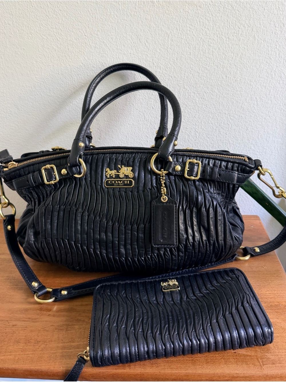 coach madison sophia satchel and wallet